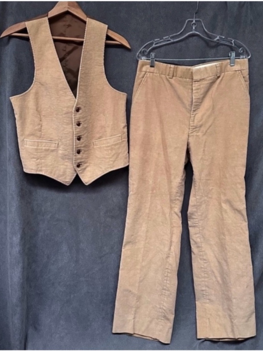 Vintage corduroy pants and vest set